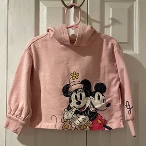 Gap Disney Mickey & Minnie pink pull over  hoodie